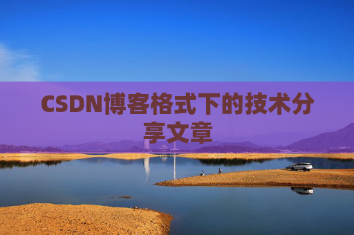 CSDN博客格式下的技术分享文章